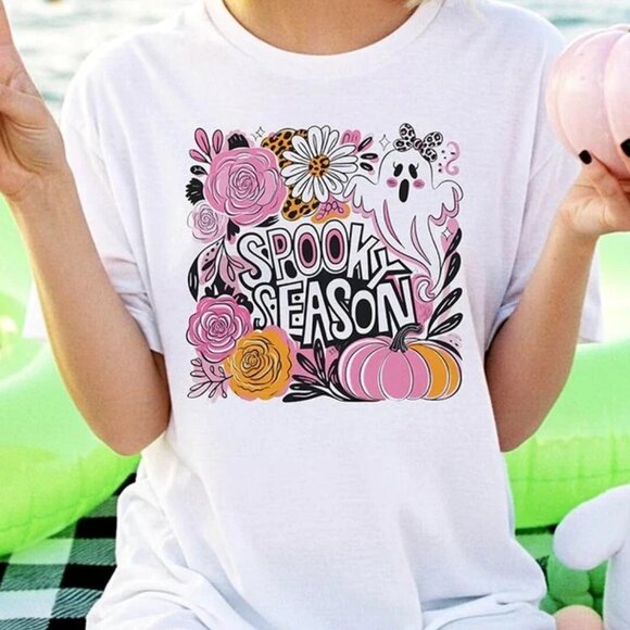 Tops - Boho Spooky Season Ghost T-Shirt